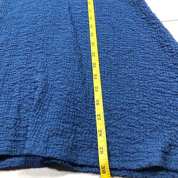 Yushi blue long tunic with bead accented sleeves medium - Picture 5 of 8